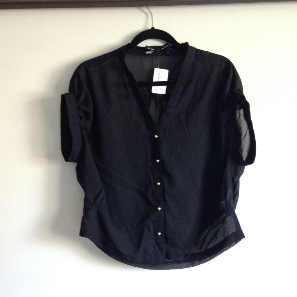 Windsor black chiffon top